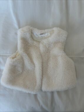 Cozy Cream Faux-Fur Vest for baby/toddler